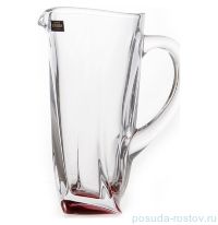 Кувшин для сока 1,1 л &quot;Квадро /Красное дно&quot;  / 103864