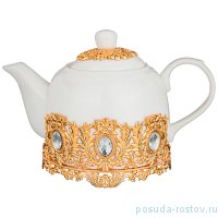 Заварочный чайник 700 мл &quot;Плюмаж /Стразы /золото&quot; / 188941