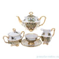 Чайный сервиз на 6 персон 15 предметов &quot;Мария-Тереза /Охота зеленая&quot; S-P / 254834