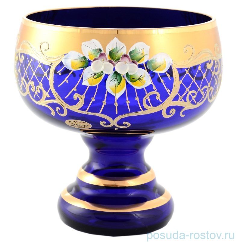 Конфетница 16 см н/н "Лепка синяя" S-A / 143944