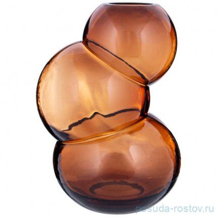 Ваза для цветов 18,5 х 18,5 х 26 см &quot;Vision brown&quot; / 338564