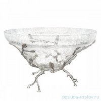 Ваза для фруктов 32,5 x 32,5 x 19,5 см н/н &quot;Белый Обгез /серебро&quot; / 328994