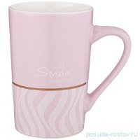 Кружка 385 мл розовая &quot;Smile&quot; / 339640