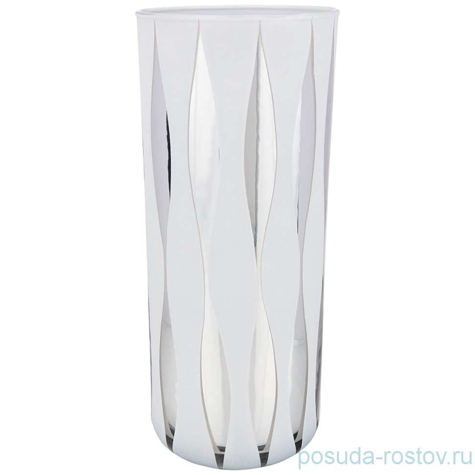 Ваза для цветов 30 см "Cilindro hilary silver /White" / 269714