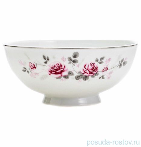 Пиала 15,5 см н/н "Луиза /Серая роза /платина" / 155807