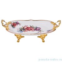 Фруктовница 39,8 х 25,7 х 4,5 см на ножках с ручками &quot;верона&quot; / 187332