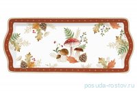 Блюдо 35 х 15 см прямоугольное &quot;Грибы и листья /Autumn Breeze&quot; (подарочная упаковка) / 362285