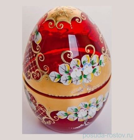Вазочка с крышкой - яйцо &quot;Лепка красная&quot; / 057418