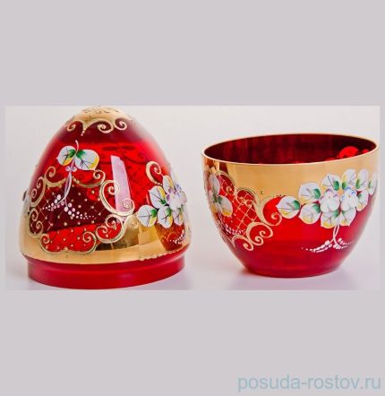Вазочка с крышкой - яйцо &quot;Лепка красная&quot; / 057418