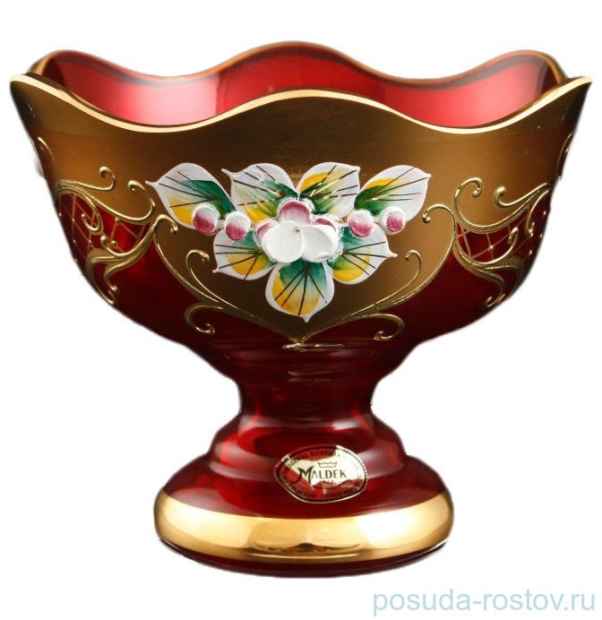 Конфетница 12 см н/н волна "Лепка красная /5366" / 096873
