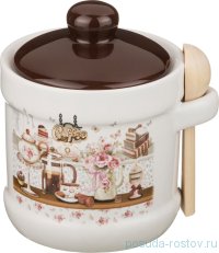 Сахарница 300 мл с ложкой &quot;Coffee&quot; / 190375