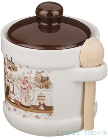 Сахарница 300 мл с ложкой &quot;Coffee&quot; / 190375