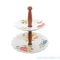Этажерка 2-х ярусная h-32 см &quot;Artigianato ceramico /Ботанический сад&quot; (22, 29 см) / 228479