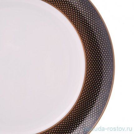 Набор тарелок 22,5 см 6 шт &quot;Deluxe shape /Rio black gold&quot; / 340674