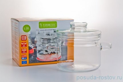 Кастрюля 1,2 л с крышкой, высокая &quot;Termisil&quot; / 043794