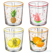 Стаканы для воды 380 мл 4 шт &quot;Fruits&quot; / 328668