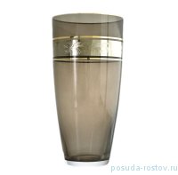 Ваза для цветов 30 см &quot;Коричневая /платиновая полоса&quot; / 004577
