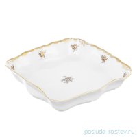 Салатник 19 см квадратный &quot;Корона /Золотая роза&quot; / 212750