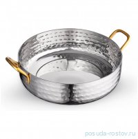 Сковородка 18 x 4.5 см круглая мини с 2-мя ручками для подачи &quot;Hammered&quot; / 370373