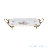 Поднос 49 х 20 см прямоугольный н/н с ручками &quot;Миниатюра&quot; / 279918