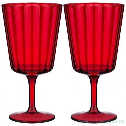 Бокалы для воды 400 мл 2 шт &quot;lotus red&quot; / 337679