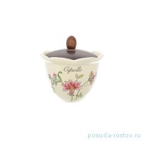 Банка для сыпучих продуктов 16 см с деревянной крышкой Лук &quot;Artigianato ceramico /Прованс&quot; / 253181