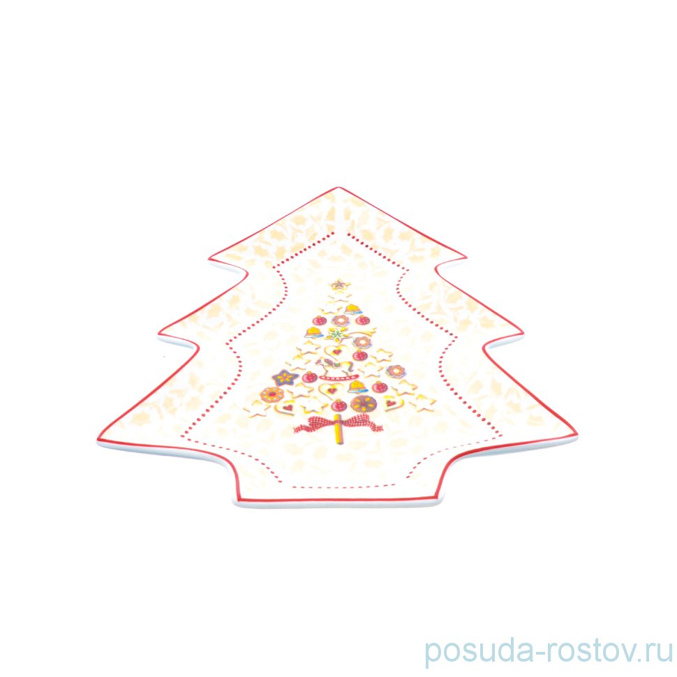Блюдо 26 х 21 см Ёлка "Christmas world /Multi" / 230088