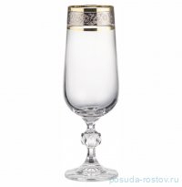 Бокал для пива 280 мл 1 шт &quot;Клаудия /Цветочный узор на платине&quot; / 312870