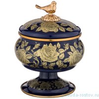Сахарница 14 х 19 см н/н 850 мл кобальт &quot;Agness /Ренессанс /Розы&quot; / 210672