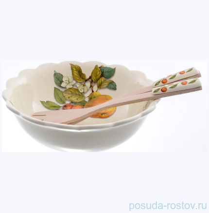 Салатник 25 см с ложками &quot;Artigianato ceramico /Груша&quot; / 156815
