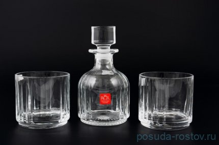 Набор для виски 3 предмета (графин 345 мл + 2 стакана по 360 мл) &quot;Комбо /Без декора&quot; / 117012