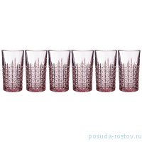 Стаканы для воды 350 мл 6 шт розовые &quot;Muza Color /Графика&quot; / 192983