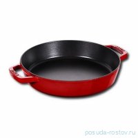 Сковорода 26 см с чугунными ручками вишневая &quot;STAUB&quot; / 288372