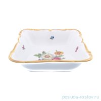 Салатник 21 см квадратный глубокий &quot;Корона /Мейсенский букет&quot; / 159723