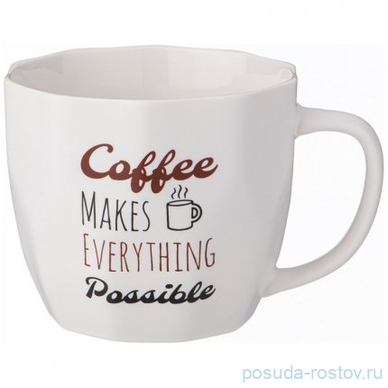 Кружка 370 мл &quot;Кофемания /Coffee makes everything possible&quot; / 337388