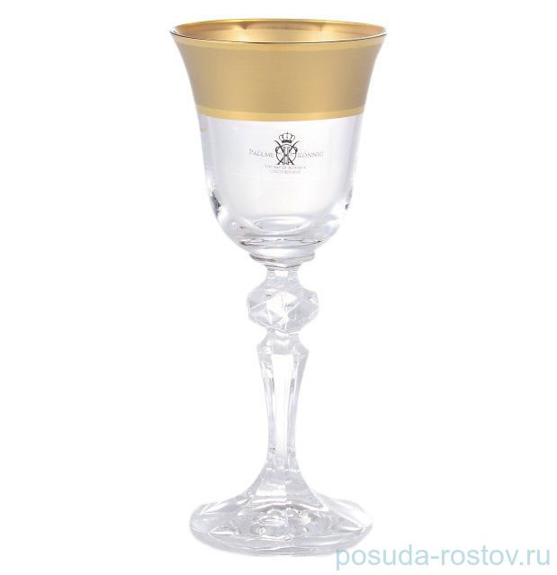 Рюмки 60 мл 6 шт "Кристина /Матовая полоса /золото" AS Crystal / 145968