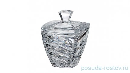 Ваза для конфет 18 см с крышкой &quot;Фасет /Без декора&quot; / 098570