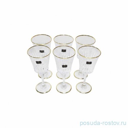 Бокалы для красного вина 300 мл 6 шт &quot;Таймлесс /Отводка золото&quot; AS Crystal / 334789