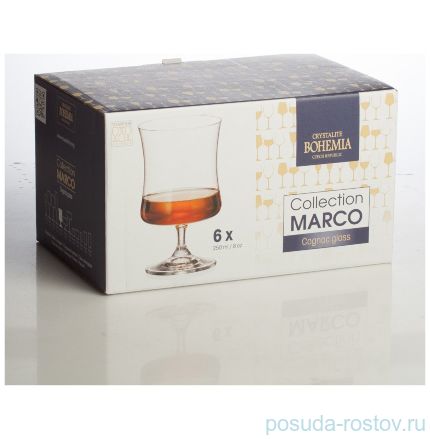 Бокалы для бренди 250 мл 6 шт &quot;Марко /432485 /Отводка золото&quot; / 152191