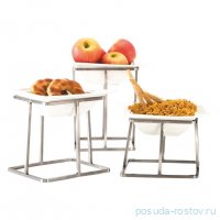 Стойка металлическая для выкладки + керамический салатник,21*21*20 см,  P.L.--Hotelware / 367943
