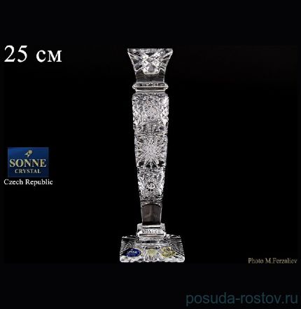 Подсвечник 25 см &quot;S.Crystal /Хрусталь резной&quot; / 061980