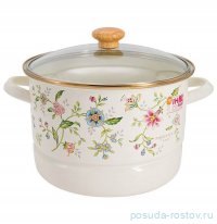 Кастрюля 24 см со вставкой-пароваркой стеклянная крышка 6,5 л &quot;Прованс&quot; / 312485