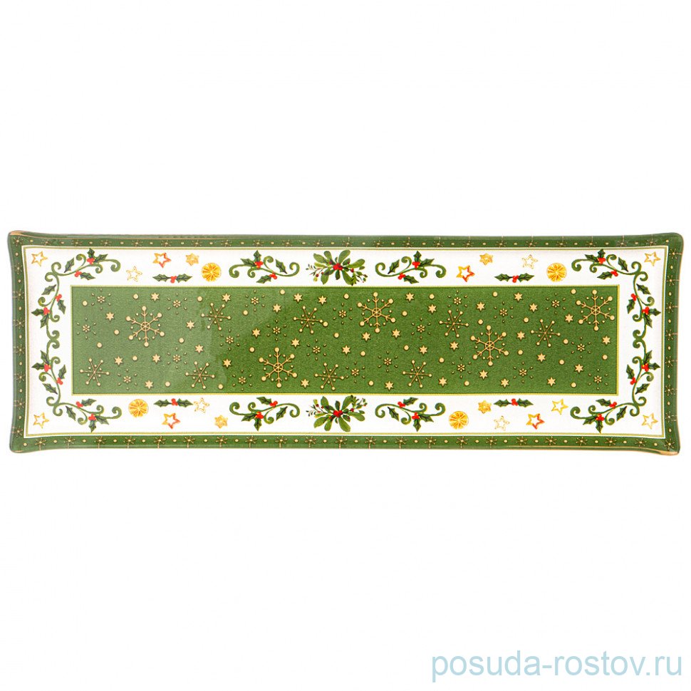 Блюдо 34,5 х 11,5 см прямоугольное "Winter Story /Рождественская сказка" / 355064