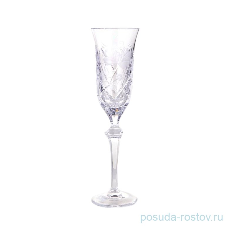 Бокалы для шампанского 215 мл 6 шт "Роза /Без декора" / 165264