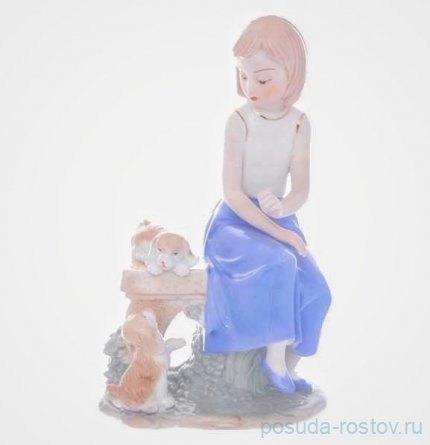 Статуэтка 23 см &quot;Девочка с щенками&quot; / 272394