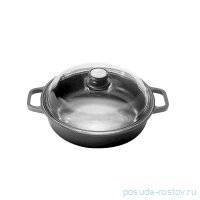 Сотейник 32 см со стеклянной крышкой 1,5 л &quot;Blackplus /Risoli&quot; / 290064