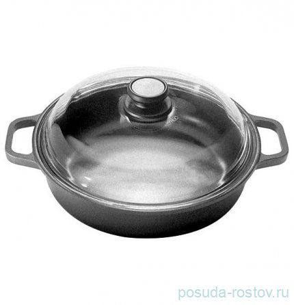 Сотейник 32 см со стеклянной крышкой 1,5 л &quot;Blackplus /Risoli&quot; / 290064