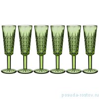 Бокалы для шампанского 150 мл 6 шт зелёные &quot;Muza Color /Графика&quot; / 192984