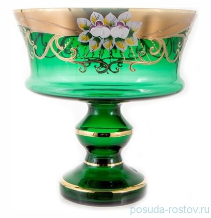 Ваза для конфет/фруктов 24 см н/н &quot;Лепка зелёная&quot; / 093100