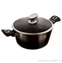 Кастрюля 24 х 11,8 см со стеклянной крышкой 4,1 л &quot;Shiny Black Edition&quot; / 280689